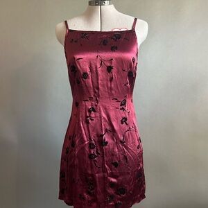 City Triangles Deep Red Slip Dress, 90s